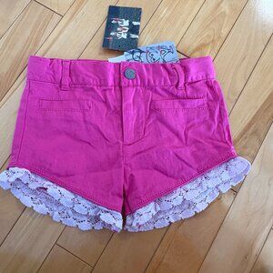Appaman girls shorts with lace details toddler 3T NEW pink
